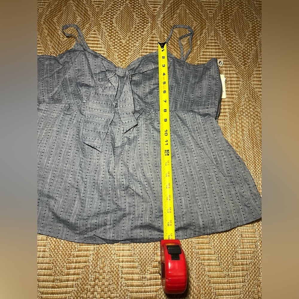 A.N.A Women's Faux Denim Tank Top with Front Bow,Size XL,NWT - Picture 6 of 9